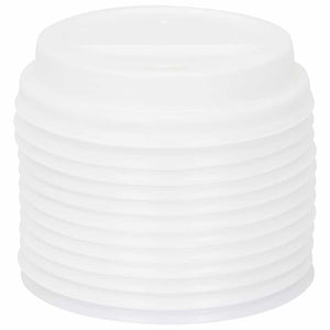 Χάρτινα καπάκια καφέ Ø80 mm 8oz 1000 τεμάχια Λευκό πλαστικό