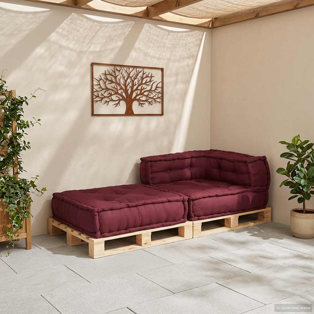 Μοντέρνο Καναπέ Σετ Καφέ 70x70x54 Υφασμάτινο - Pakobazaar
