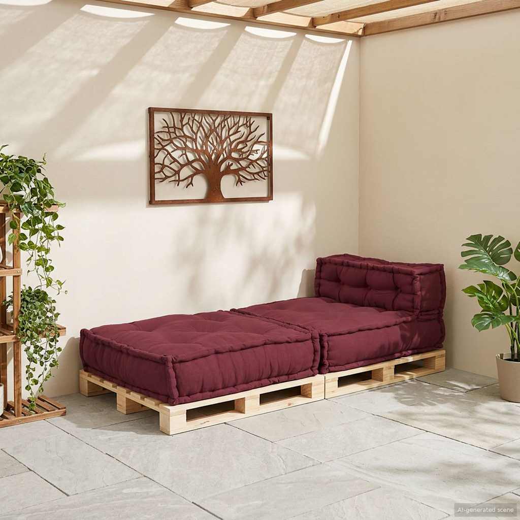 Μοντέρνο Καναπέ Σετ Καφέ 70x70x54 Υφασμάτινο - Pakobazaar