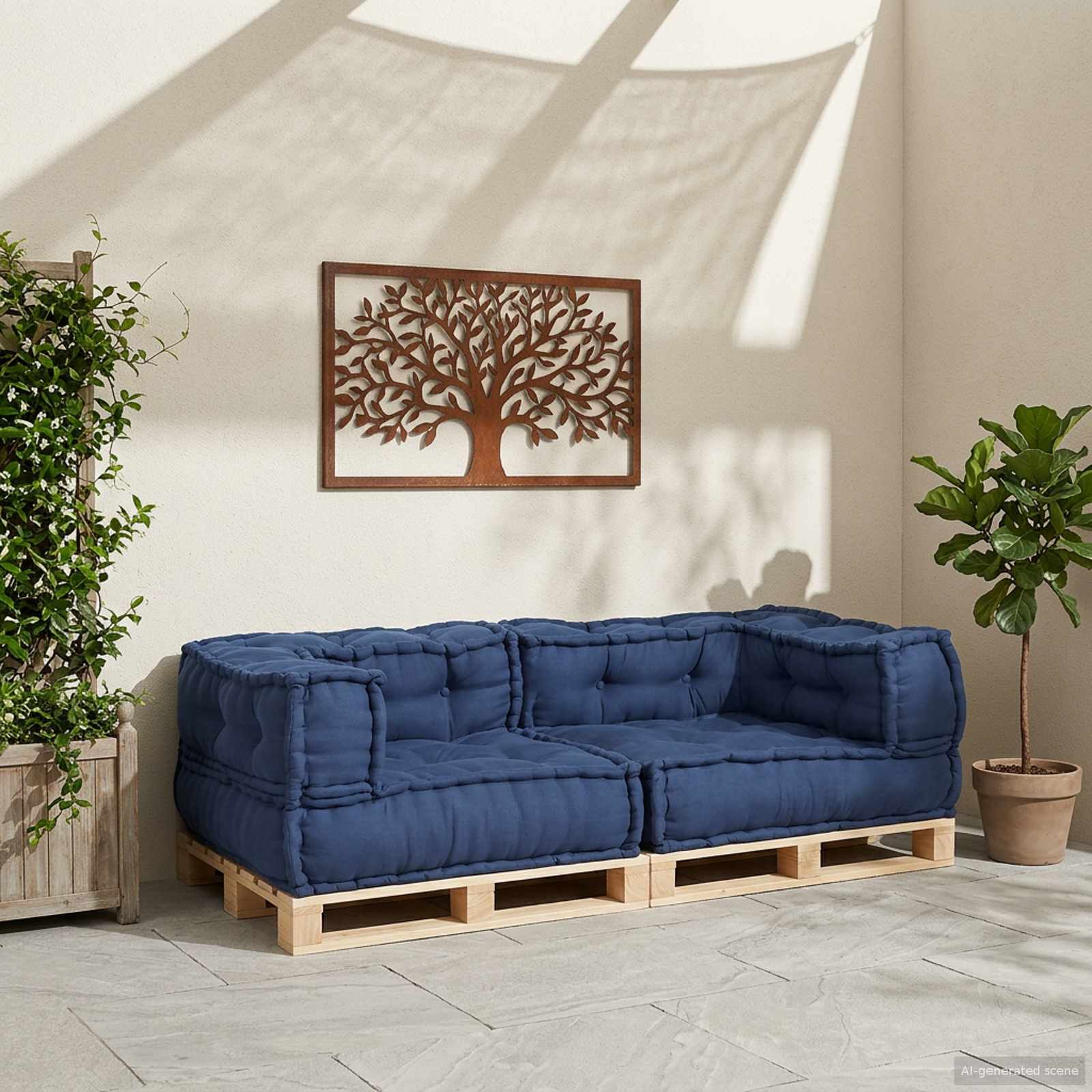 Μονάδα Μοντέρνου Καναπέ 3 pcs Ινδικο 140 x 70 x 36 εκ Ύφασμα - Pakobazaar