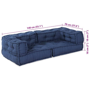 Μονάδα Μοντέρνου Καναπέ 3 pcs Ινδικο 140 x 70 x 36 εκ Ύφασμα - Pakobazaar