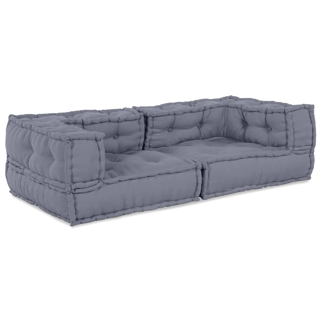 Μονάδα Μοντέρνου Καναπέ 3 pcs Γκρι 140 x 70 x 36 εκ Ύφασμα - Pakobazaar