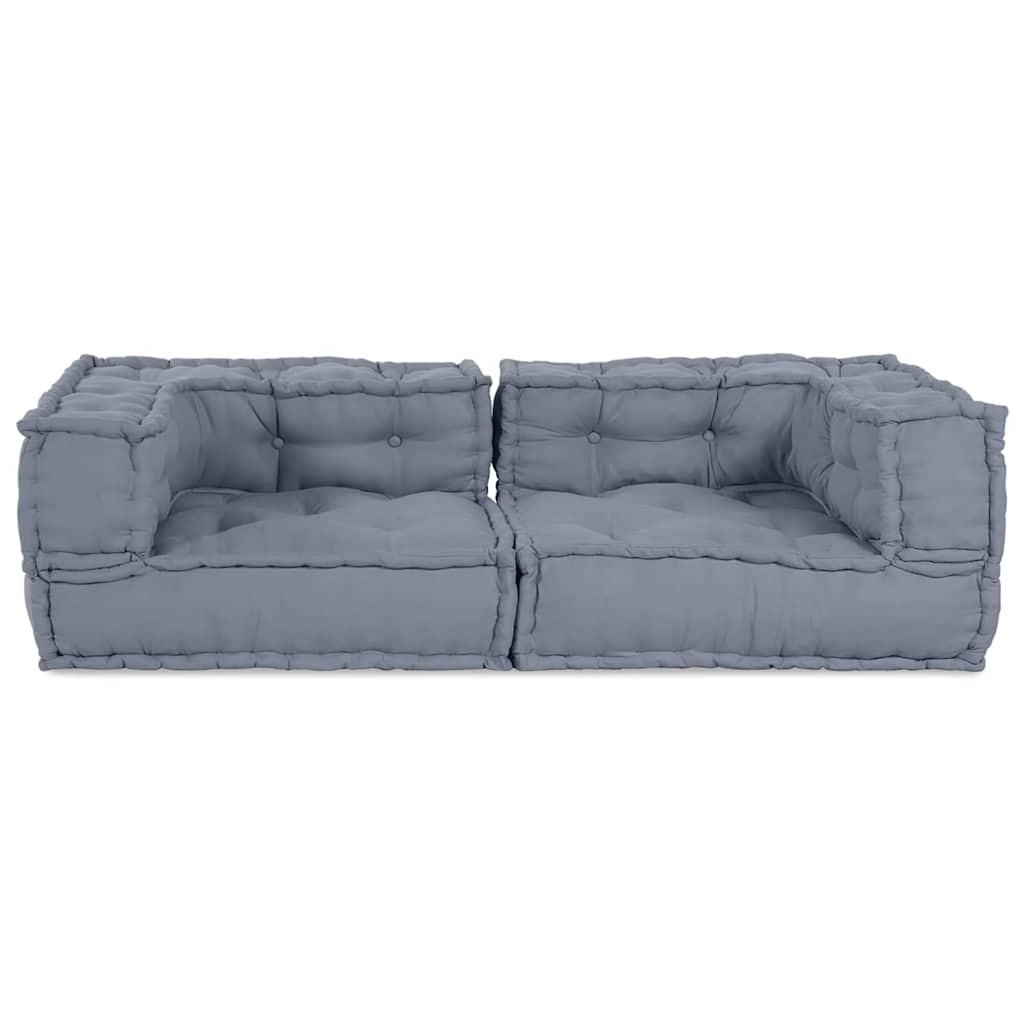Μονάδα Μοντέρνου Καναπέ 3 pcs Γκρι 140 x 70 x 36 εκ Ύφασμα - Pakobazaar