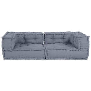 Μονάδα Μοντέρνου Καναπέ 3 pcs Γκρι 140 x 70 x 36 εκ Ύφασμα - Pakobazaar