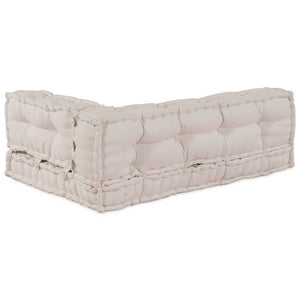 Μαξιλάρι για καναπέ παλέτας 3 pcs Κρεμ 120 x 80 x 34 εκ. Ύφασμα - Pakobazaar