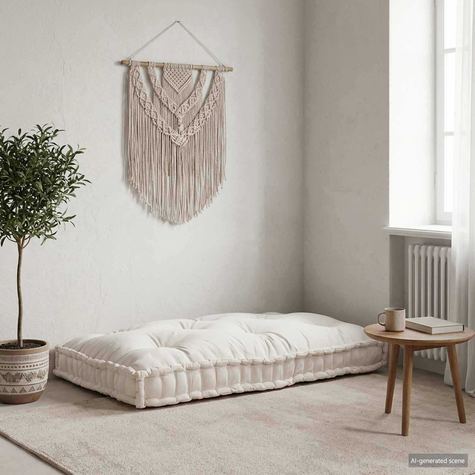 Μαξιλάρι για καναπέ παλέτας Κρεμ 120 x 80 x 12 cm Ύφασμα