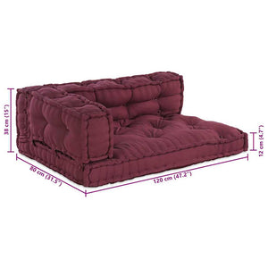 Μαξιλάρι για καναπέ παλέτας 3 pcs Καφετί 120 x 80 x 38 εκ. - Pakobazaar