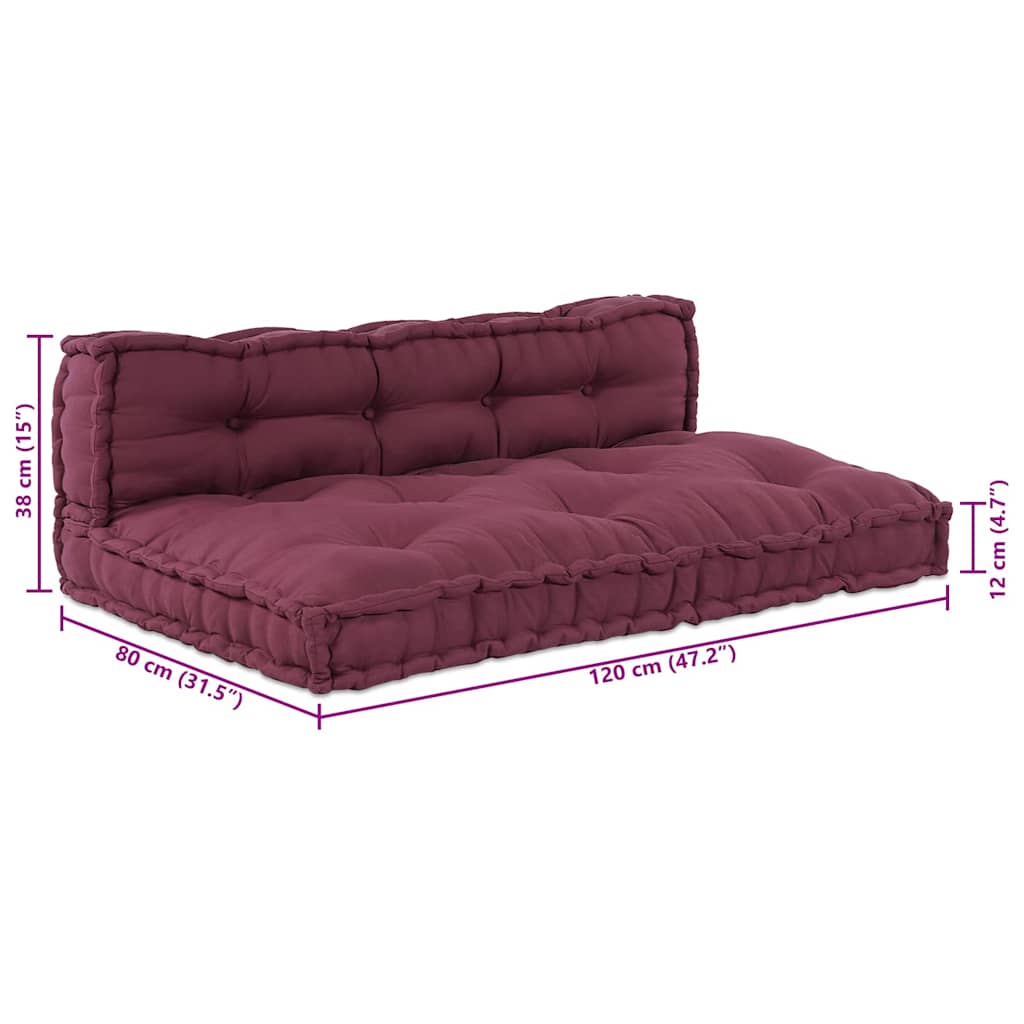 Αρθρωτός Καναπές 2 pcs Καφετί 120 x 80 x 38 εκ. ύφασμα - Pakobazaar