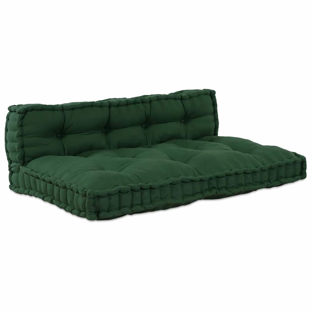 Αρθρωτός Καναπές 2 pcs Πράσινο 120 x 80 x 38 εκ. ύφασμα - Pakobazaar