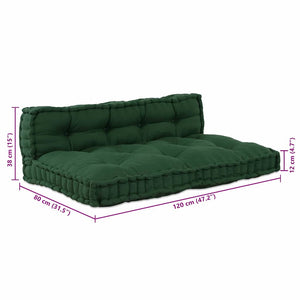 Αρθρωτός Καναπές 2 pcs Πράσινο 120 x 80 x 38 εκ. ύφασμα - Pakobazaar