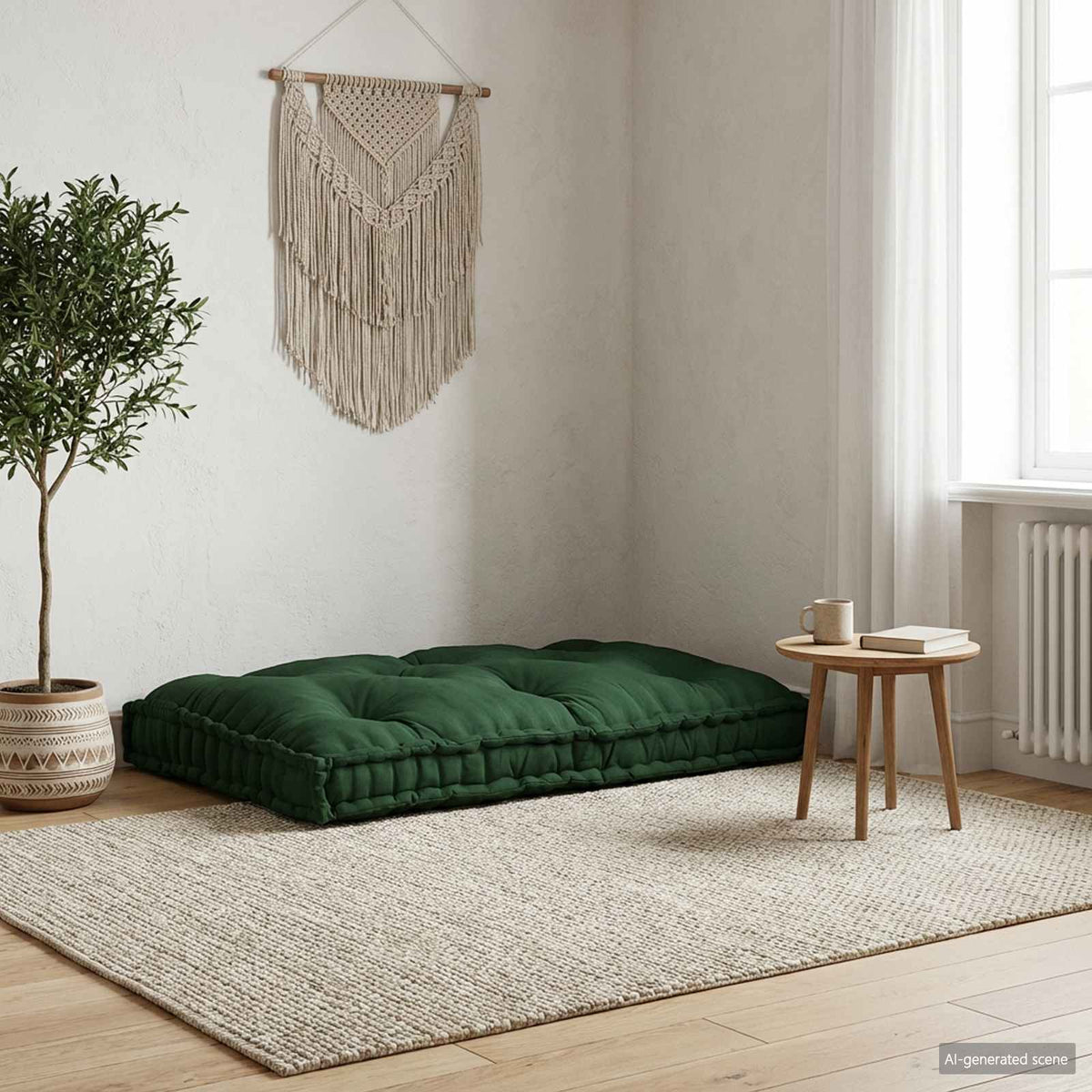 Μαξιλάρι για καναπέ παλέτας Πράσινο 120 x 80 x 12 cm Ύφασμα - Pakobazaar