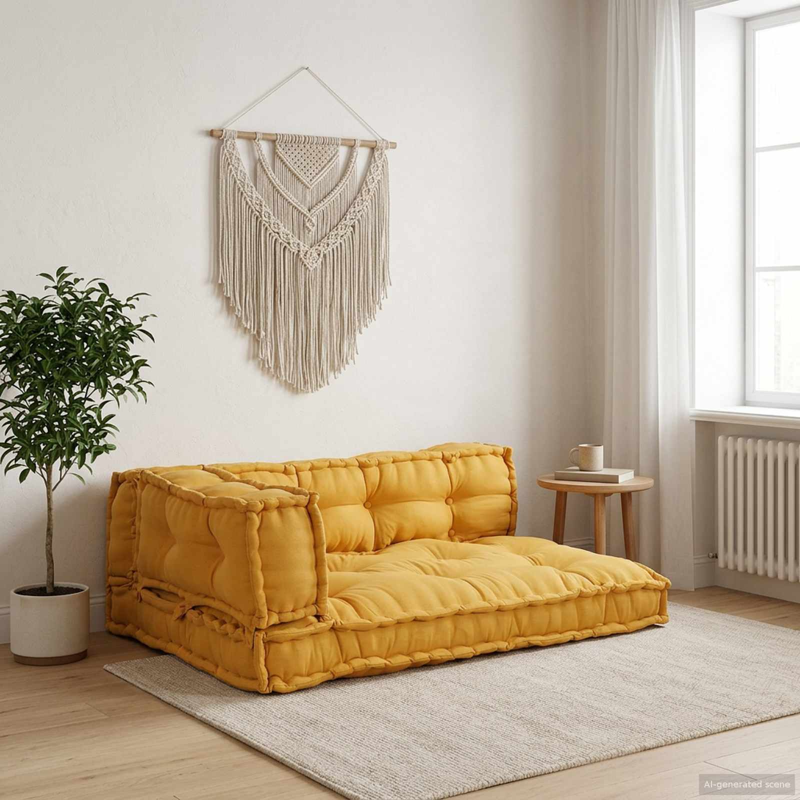 Μαξιλάρι για καναπέ παλέτας 3 pcs Κίτρινο 120 x 80 x 38 εκ. - Pakobazaar