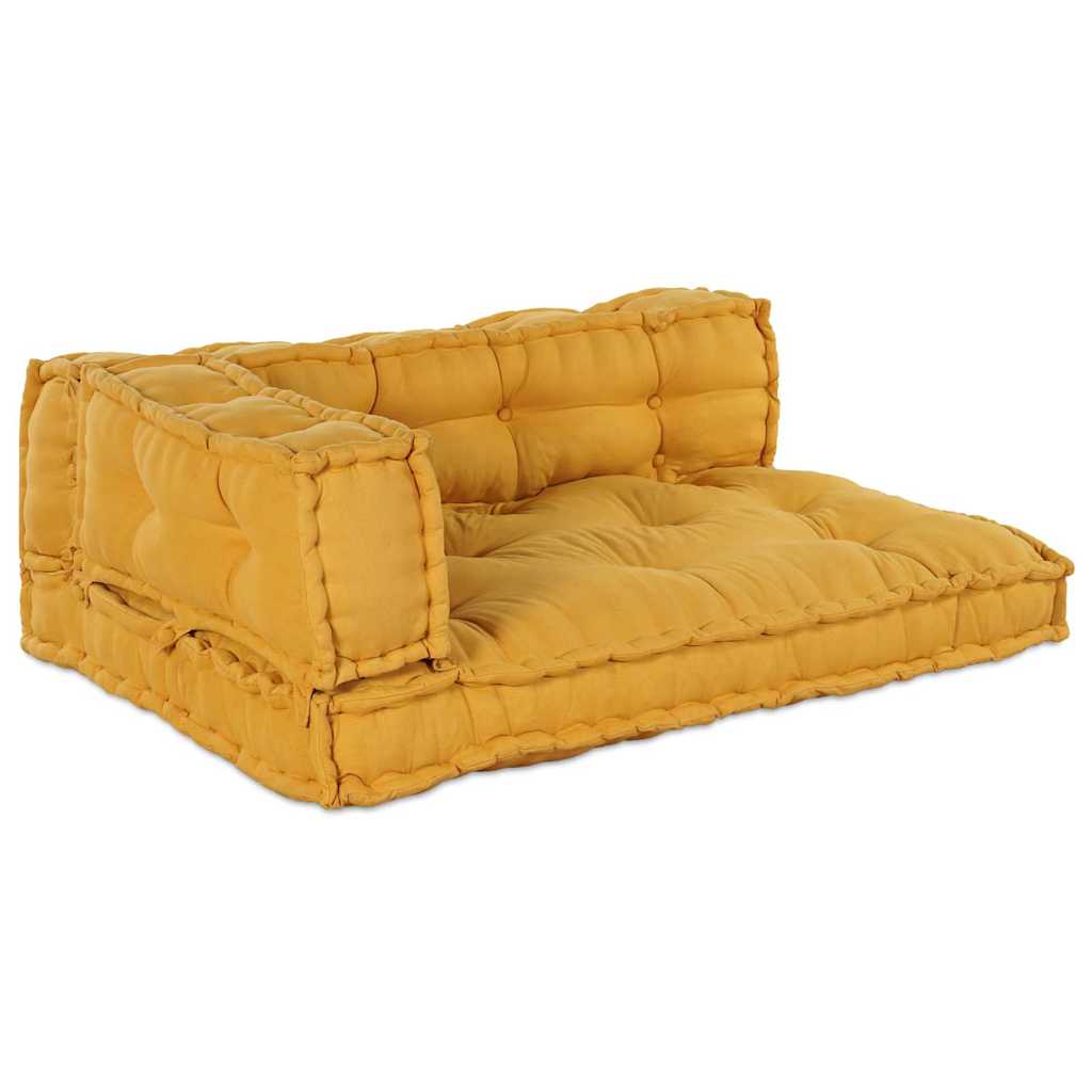 Μαξιλάρι για καναπέ παλέτας 3 pcs Κίτρινο 120 x 80 x 38 εκ. - Pakobazaar