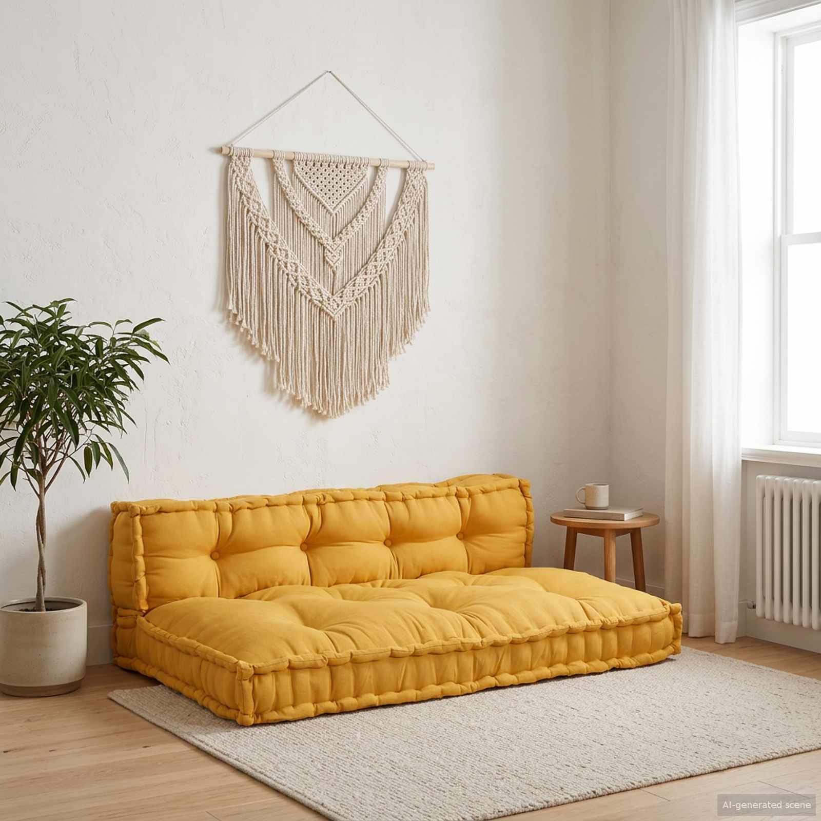Μαξιλάρι για καναπέ παλέτας 2 pcs Κίτρινο 120 x 80 x 38 εκ.