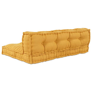 Μαξιλάρι για καναπέ παλέτας 2 pcs Κίτρινο 120 x 80 x 38 εκ. - Pakobazaar