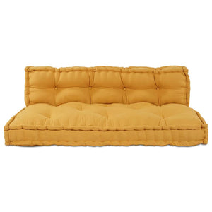 Μαξιλάρι για καναπέ παλέτας 2 pcs Κίτρινο 120 x 80 x 38 εκ. - Pakobazaar