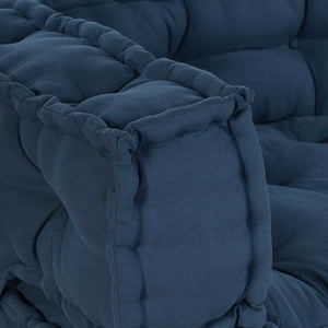 Αρθρωτός Καναπές 3 pcs Ινδικο 120 x 80 x 38 εκ. ύφασμα - Pakobazaar