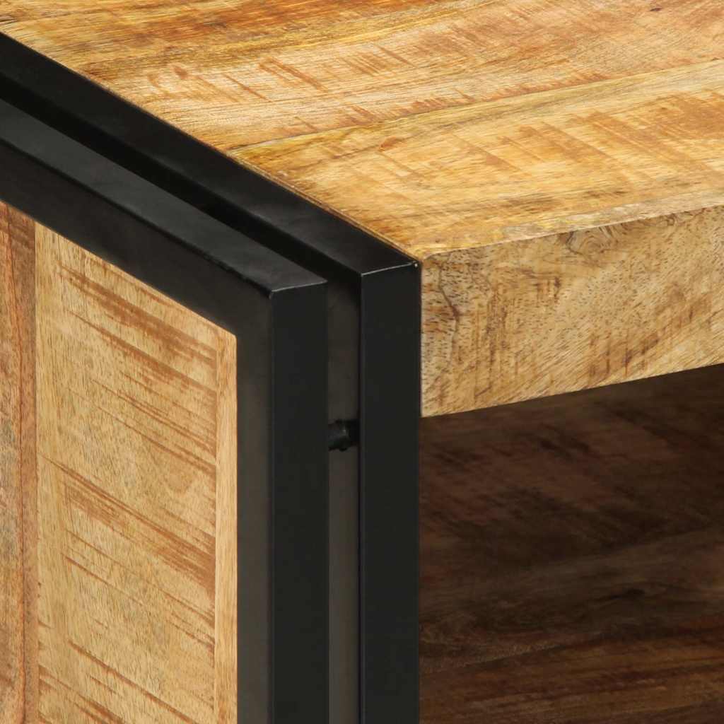 Τραπεζάκι σαλονιού 50x50x38 cm Στερεό ακατέργαστο ξύλο Mango - Pakobazaar