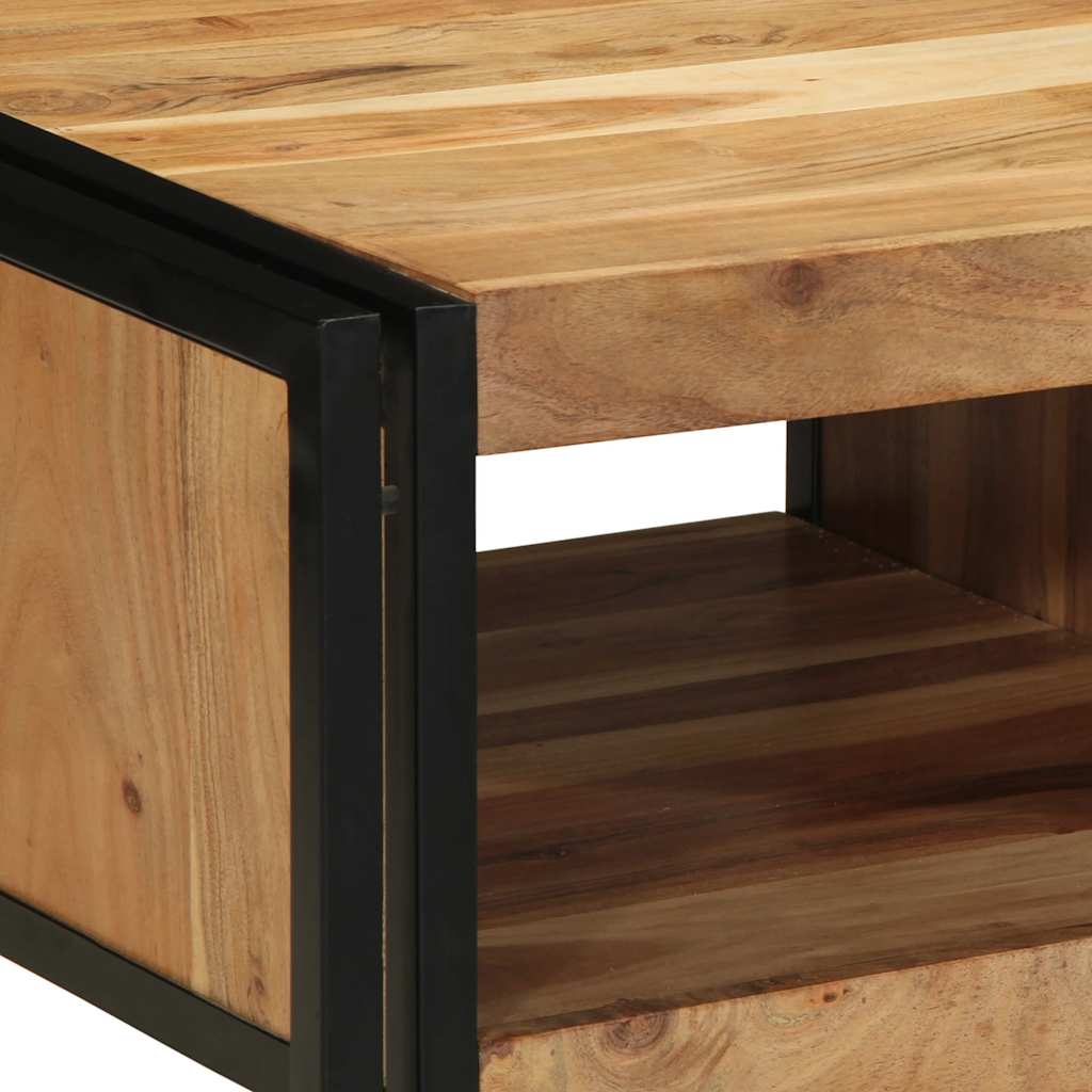 Τραπεζάκι σαλονιού 50x50x38 cm μασίφ ξύλο ακακίας