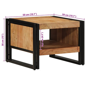 Τραπεζάκι σαλονιού 50x50x38 cm μασίφ ξύλο ακακίας