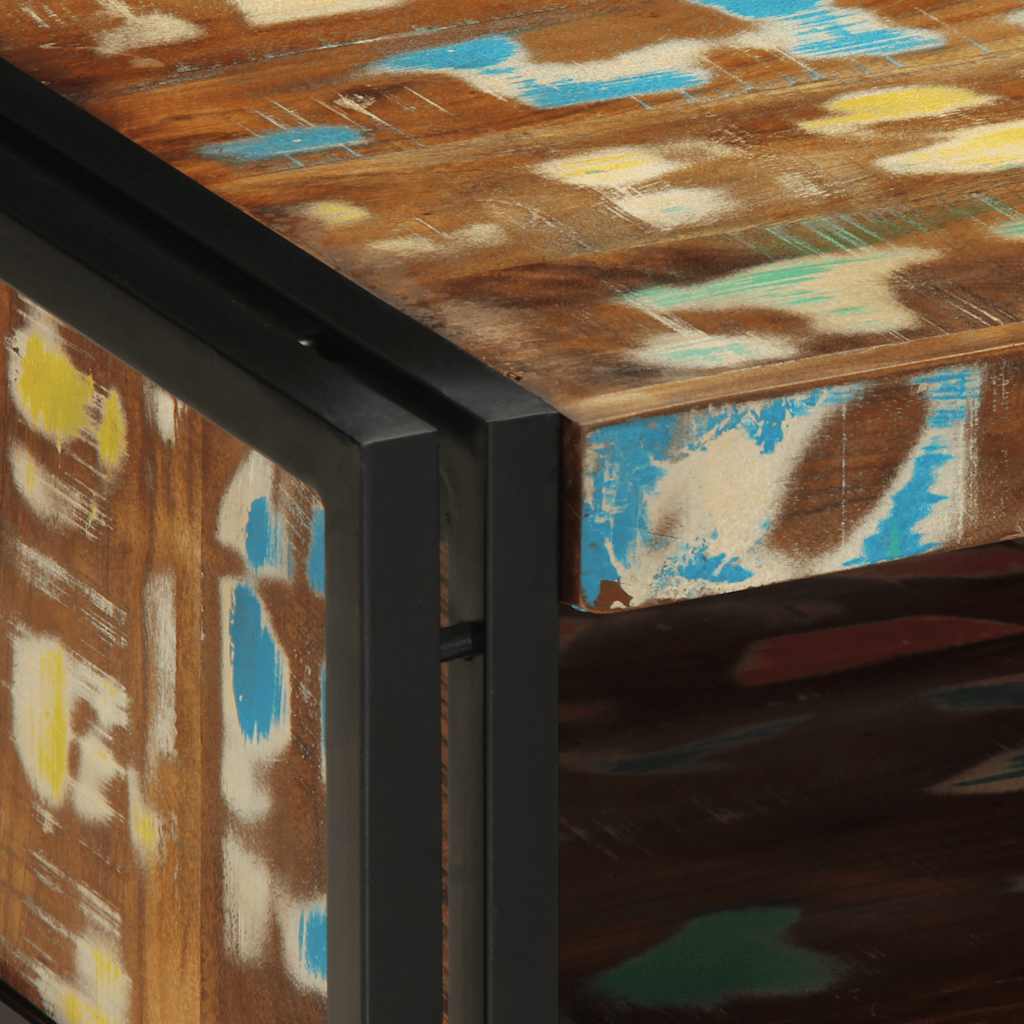 Τραπεζάκι σαλονιού πολύχρωμο 50x50x38cm Ξύλο μασίφ αναγεννημένο - Pakobazaar