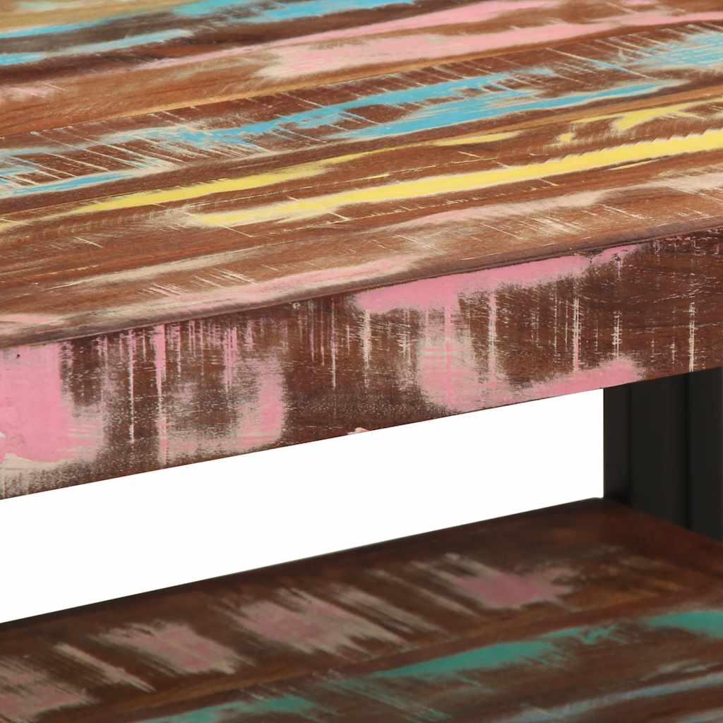 Τραπεζάκι σαλονιού πολύχρωμο 70x50x38cm Ξύλο μασίφ αναγεννημένο