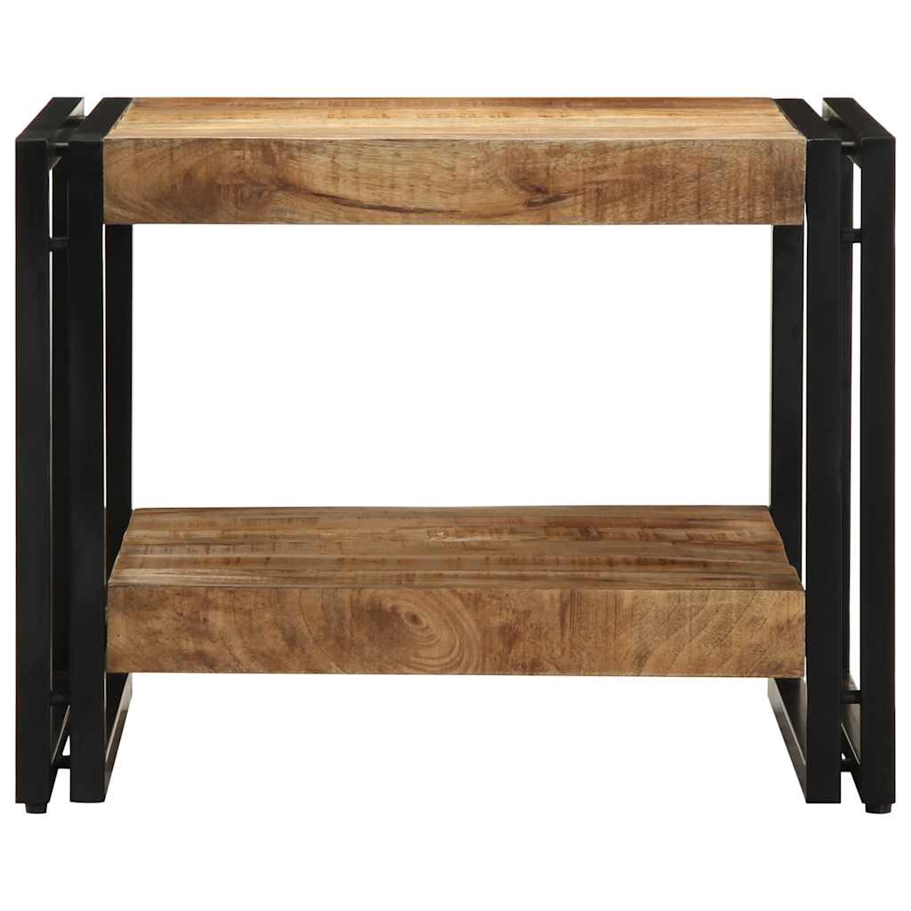 Τραπεζάκι σαλονιού 50x50x38 cm Στερεό ακατέργαστο ξύλο Mango