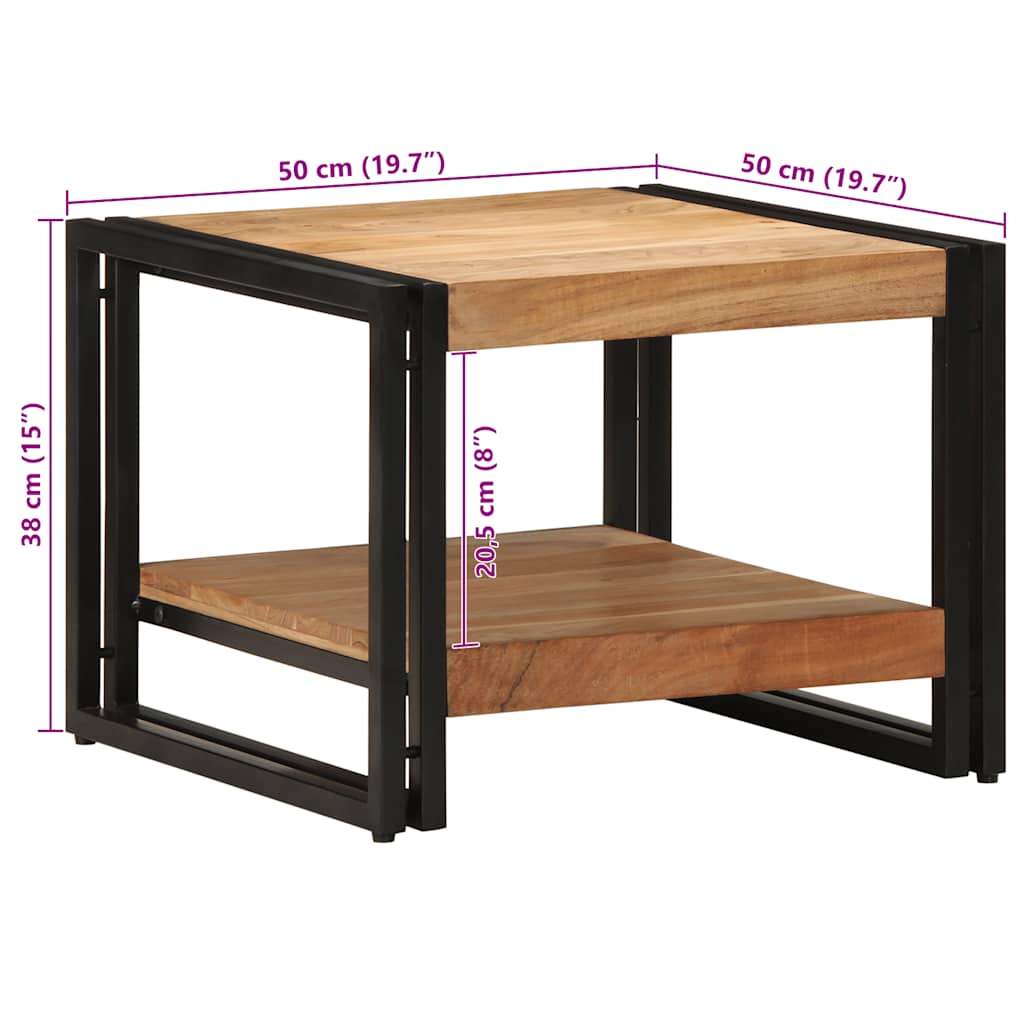 Τραπεζάκι σαλονιού 50x50x38 cm μασίφ ξύλο ακακίας - Pakobazaar