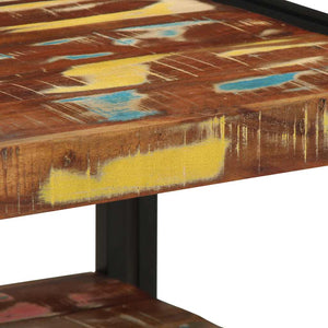 Τραπεζάκι σαλονιού πολύχρωμο 50x50x38cm Ξύλο μασίφ αναγεννημένο