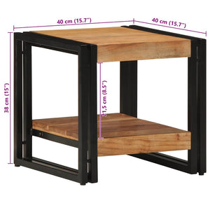 Τραπεζάκι σαλονιού Καφέ 40 x 40 x 38 cm Στερεό Ξύλο Ακακίας - Pakobazaar