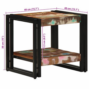 Τραπεζάκι σαλονιού 40 x 40 x 38 cm Στερεό Ανακτηθέν Ξύλο