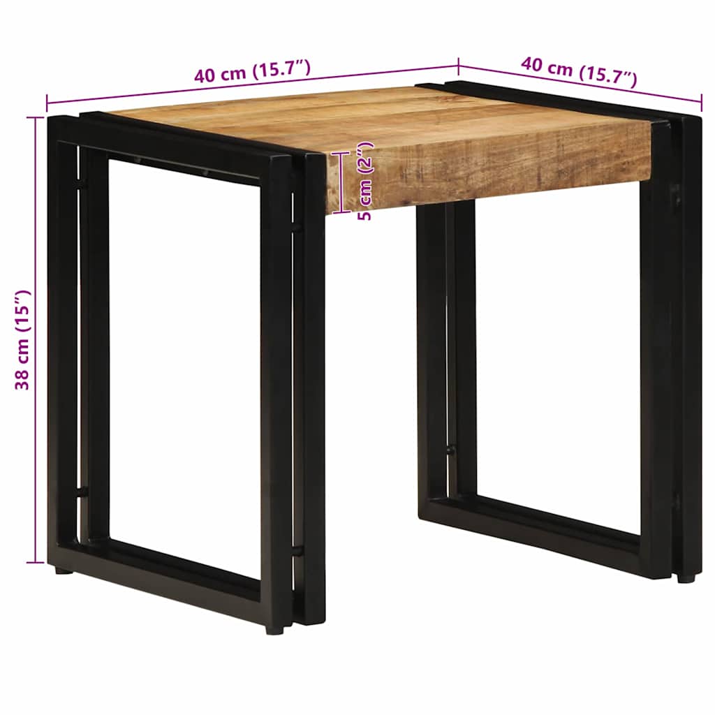 Τραπεζάκι σαλονιού Καφέ 40 x 40 x 38 cm Στερεό ξύλο μάνγκο