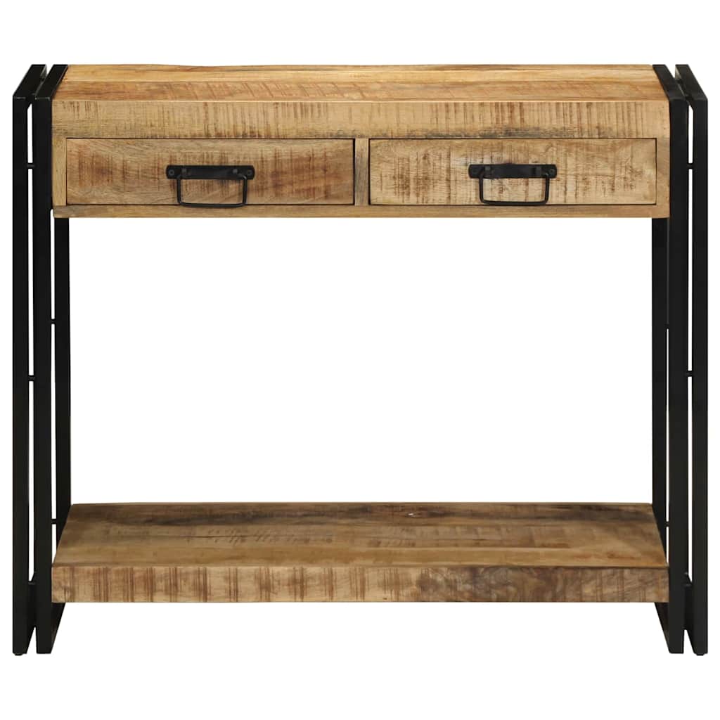 Τραπέζι κονσόλας Καφέ 90 x 33 x 75 εκ Στερεό ξύλο μάνγκο - Pakobazaar