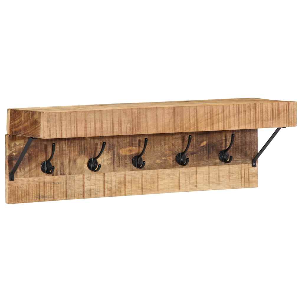 Κρεμάστρα Επιτοίχιο Καφέ 73 x 19 x 23 εκ. Μασίφ ξύλο μάνγκο - Pakobazaar