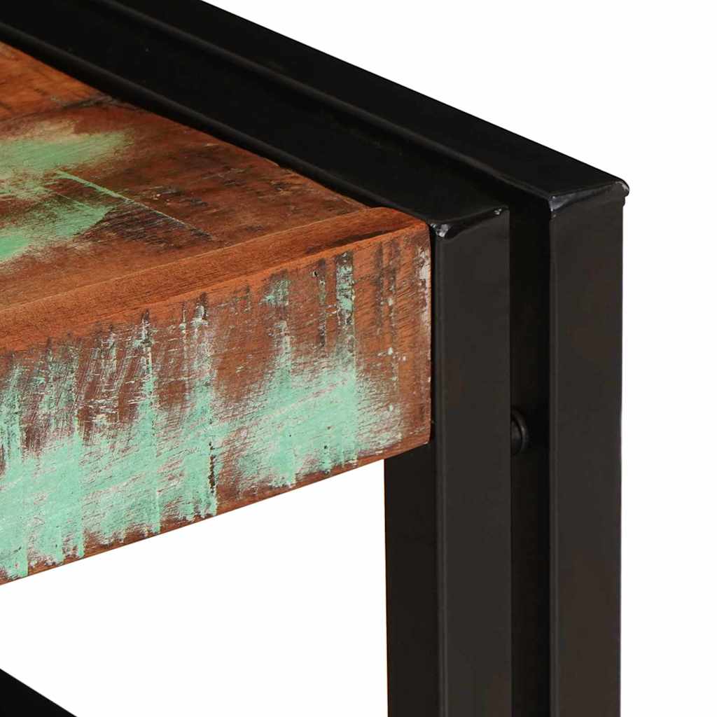 Ράφι μπάνιου Πολύχρωμο 65 x 50 x 23 εκ Στερεό ανακτημένο ξύλο