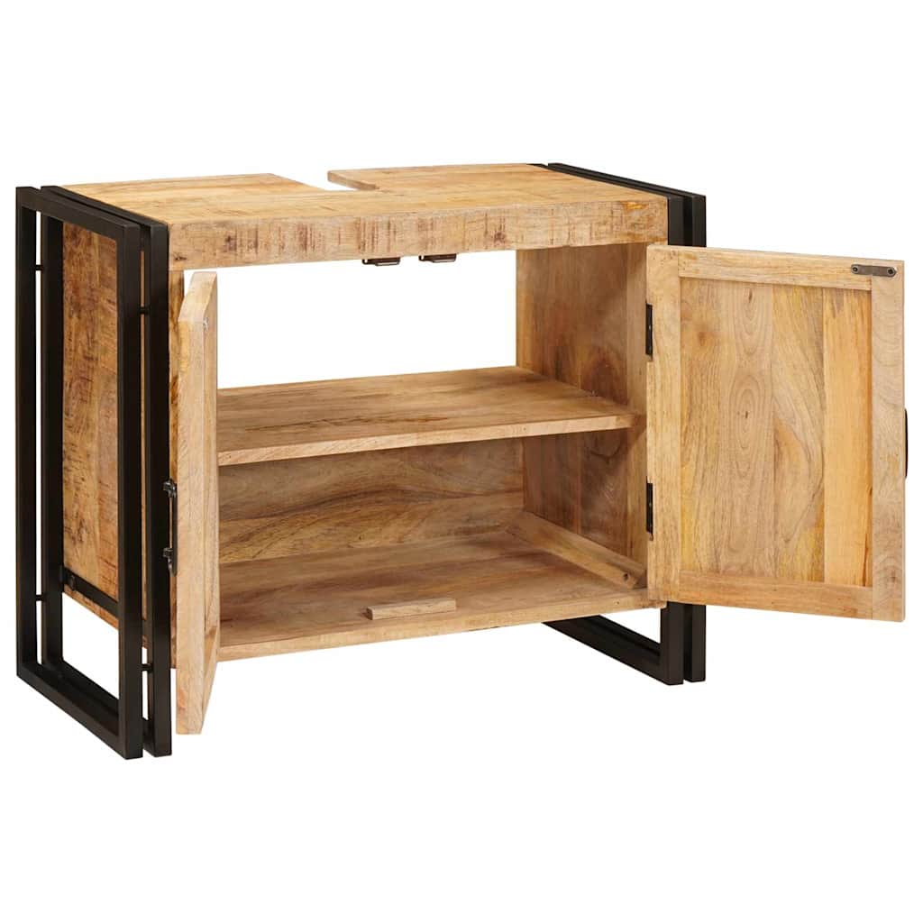 Ντουλάπι νιπτήρα Καφέ 71 x 33 x 58 εκ. Στερεό ξύλο μάνγκο - Pakobazaar