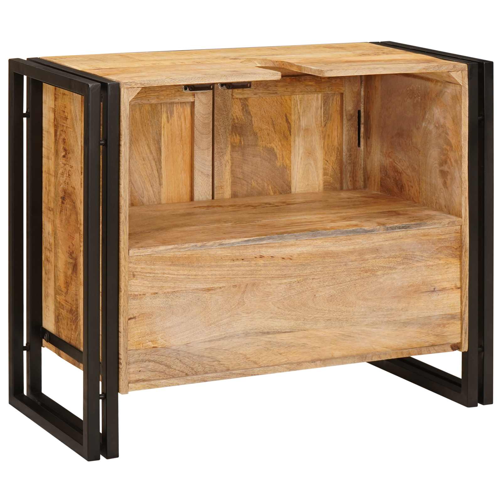 Ντουλάπι νιπτήρα Καφέ 71 x 33 x 58 εκ. Στερεό ξύλο μάνγκο - Pakobazaar
