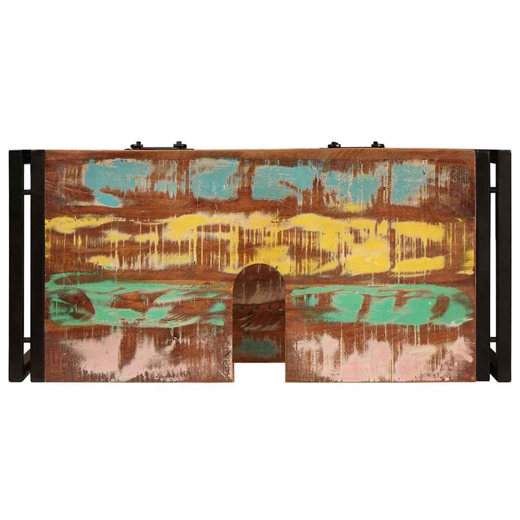 Ντουλάπι νιπτήρα με συρτάρι Πολύχρωμο Στερεό Ανακτηθέν Ξύλο