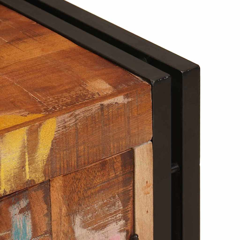 Κομοδίνο Πολύχρωμο 66 x 35 x 76 εκ. Μασίφ ανακυκλωμένο ξύλο