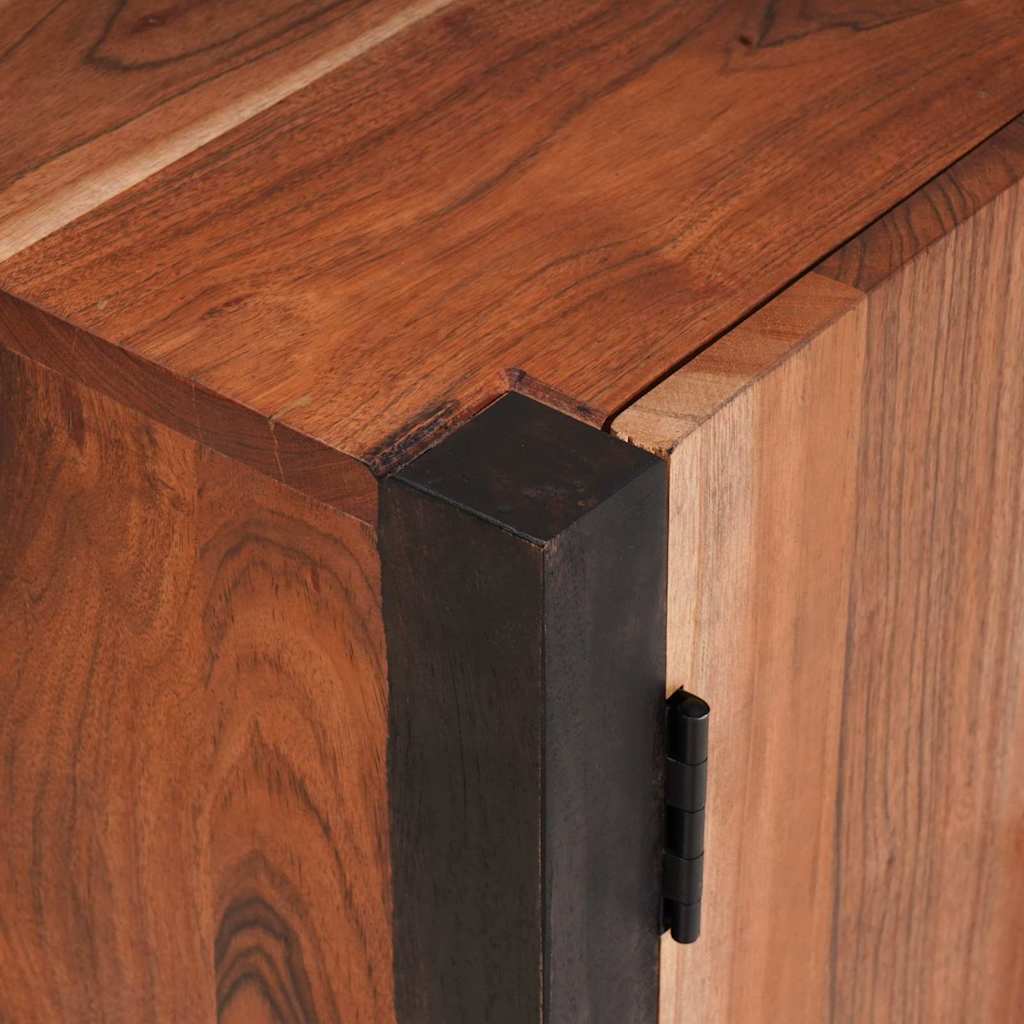 Πλαϊνό γραφείο 3 pcs Καφέ 55 x 30 x 75 εκ Στερεό Ξύλο Ακακίας