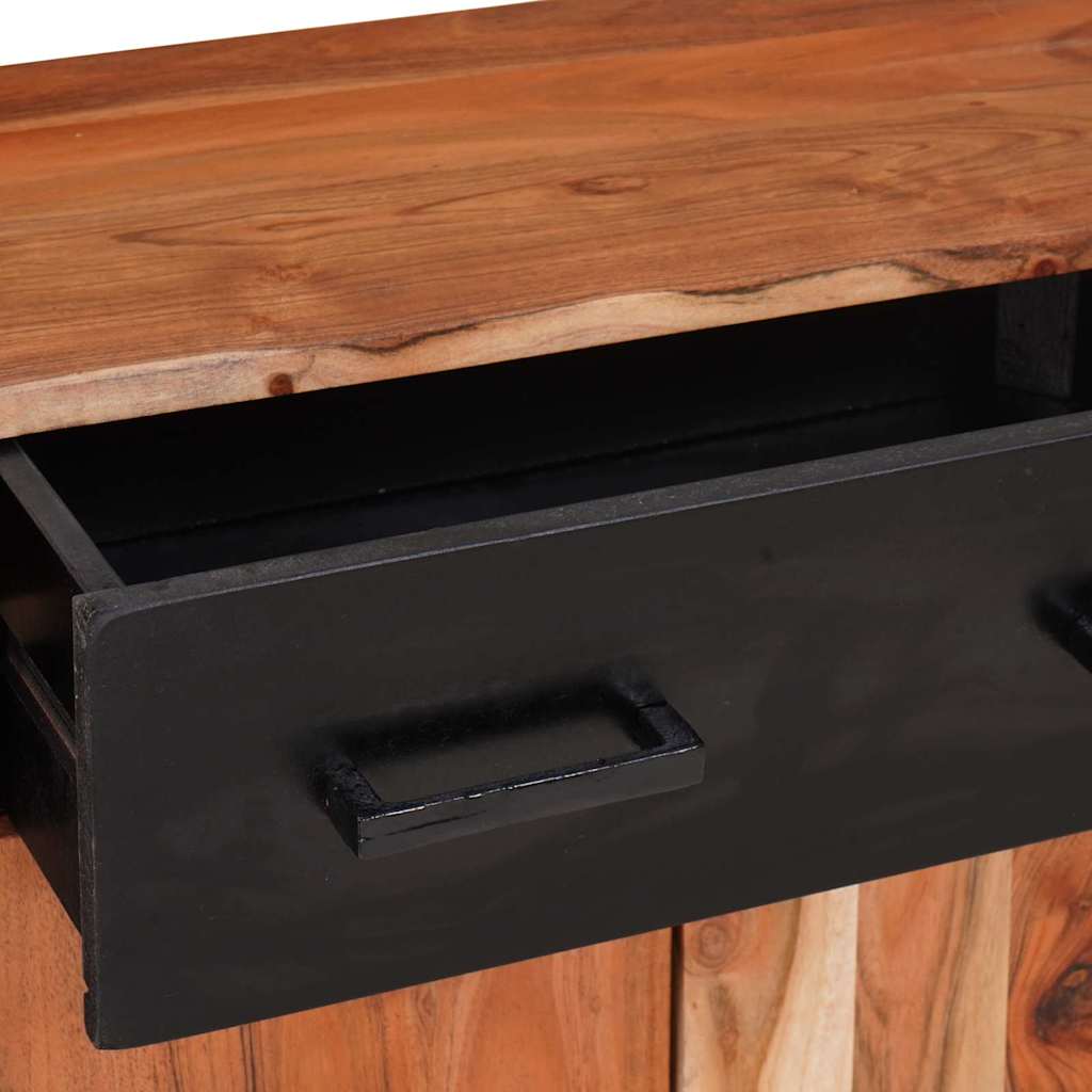 Πλαϊνό γραφείο 2 pcs Καφέ 110 x 30 x 75 εκ Στερεό Ξύλο Ακακίας