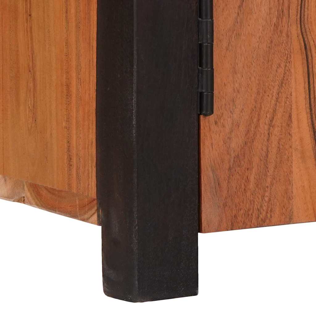 Πλαϊνό γραφείο 2 pcs Καφέ 110 x 30 x 75 εκ Στερεό Ξύλο Ακακίας