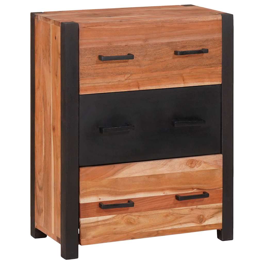 Πλαϊνό γραφείο 3 pcs Καφέ 165 x 30 x 75 εκ. Στερεό Ξύλο Ακακίας