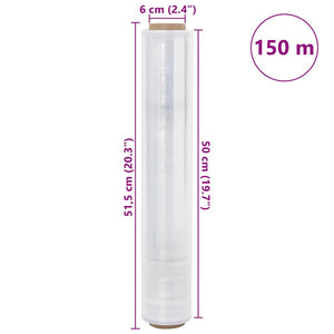 Stretch Film 2 τεμάχια Διαφανές 23 μm 50 cm x 150 m