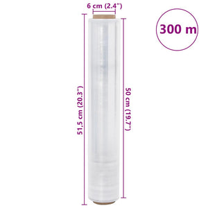 Stretch Film 2 τεμάχια Διαφανές 17 μm 50 cm x 300 m