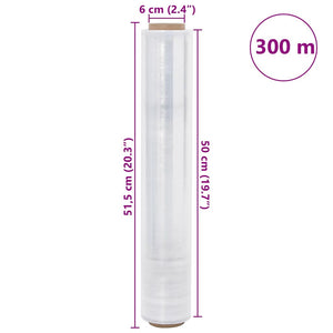Stretch Film 2 τεμάχια Διαφανές 20 μm 50 cm x 300 m