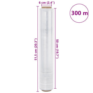 Stretch Film 6 τεμάχια Διαφανές 20 μm 50 cm x 300 m