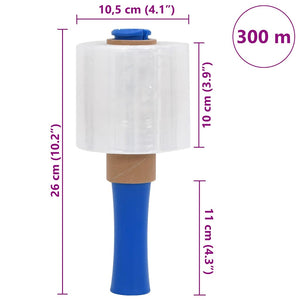Stretch Films 10 τεμάχια Διαφανές 23 μm 10 cm x 300 m - Pakobazaar