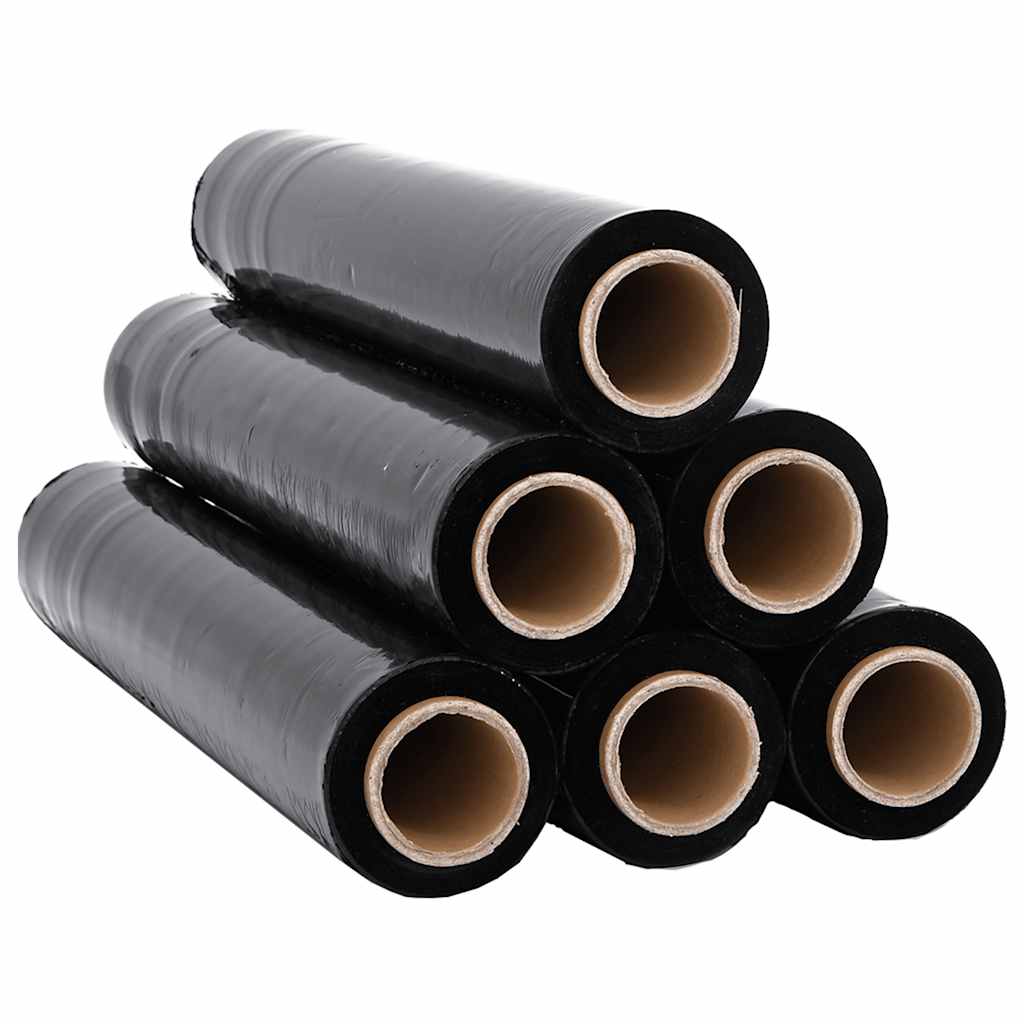 Stretch Film 6 τεμάχια Μαύρο 20 μm 50 cm x 150 m