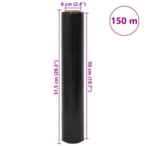 Stretch Film 6 τεμάχια Μαύρο 20 μm 50 cm x 150 m